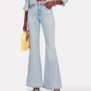 (7) New Veronica Beard Sheridan Y2K Barbiecore Bell Flare High Rise Sky Jeans 29